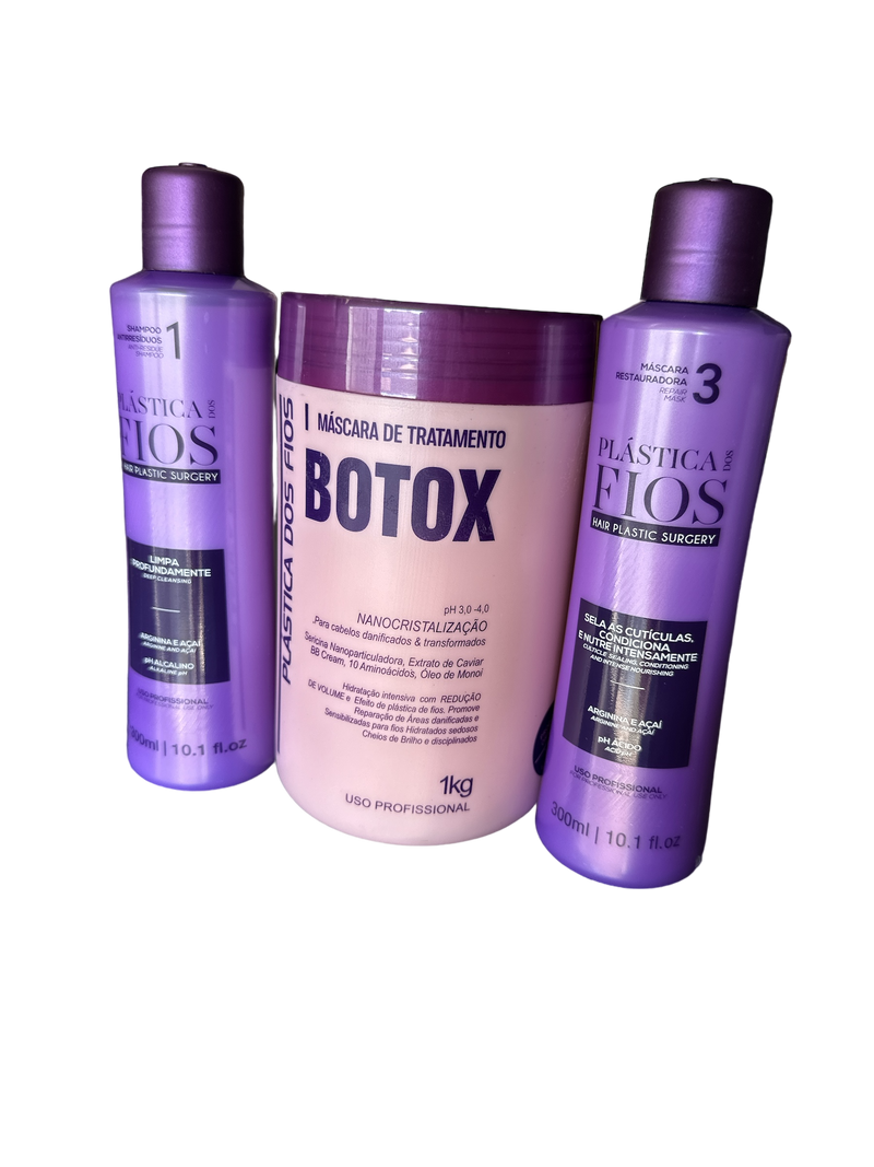 Plastica dos Fios Deep Cleansing Shampoo Plus Hair Botox Kit