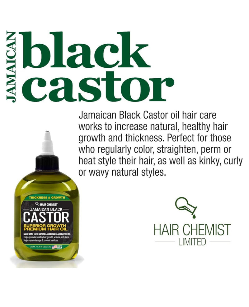 Hair Chemist Jamaican Black Castor Oil Scalp Stimulator Hair Grow Volume &Shine 7.1fl.oz 210ml