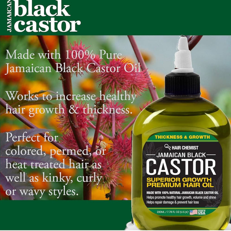 Hair Chemist Jamaican Black Castor Oil Scalp Stimulator Hair Grow Volume &Shine 7.1fl.oz 210ml