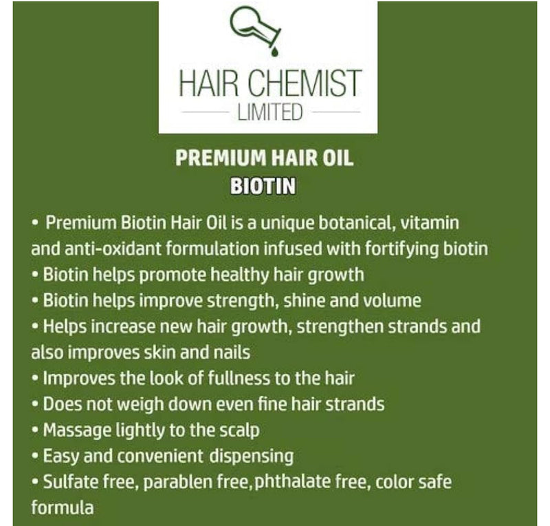 Hair Chemist Biotin Oil Scalp Stimulator For Natural Healthy Hair Grow 7.1fl.oz 210ml