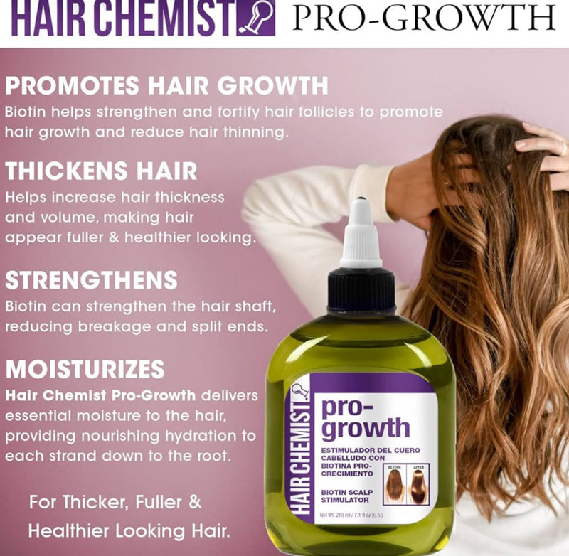 Hair Chemist Pro Grow Hair Oil Infused With Castor Oil Scalp Stimulator 7.1fl.oz 210ml