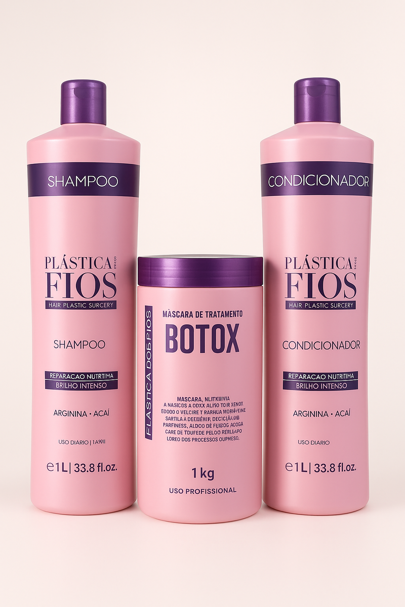 Plastica dos Fios Deep Cleansing Shampoo Plus Hair Botox Kit