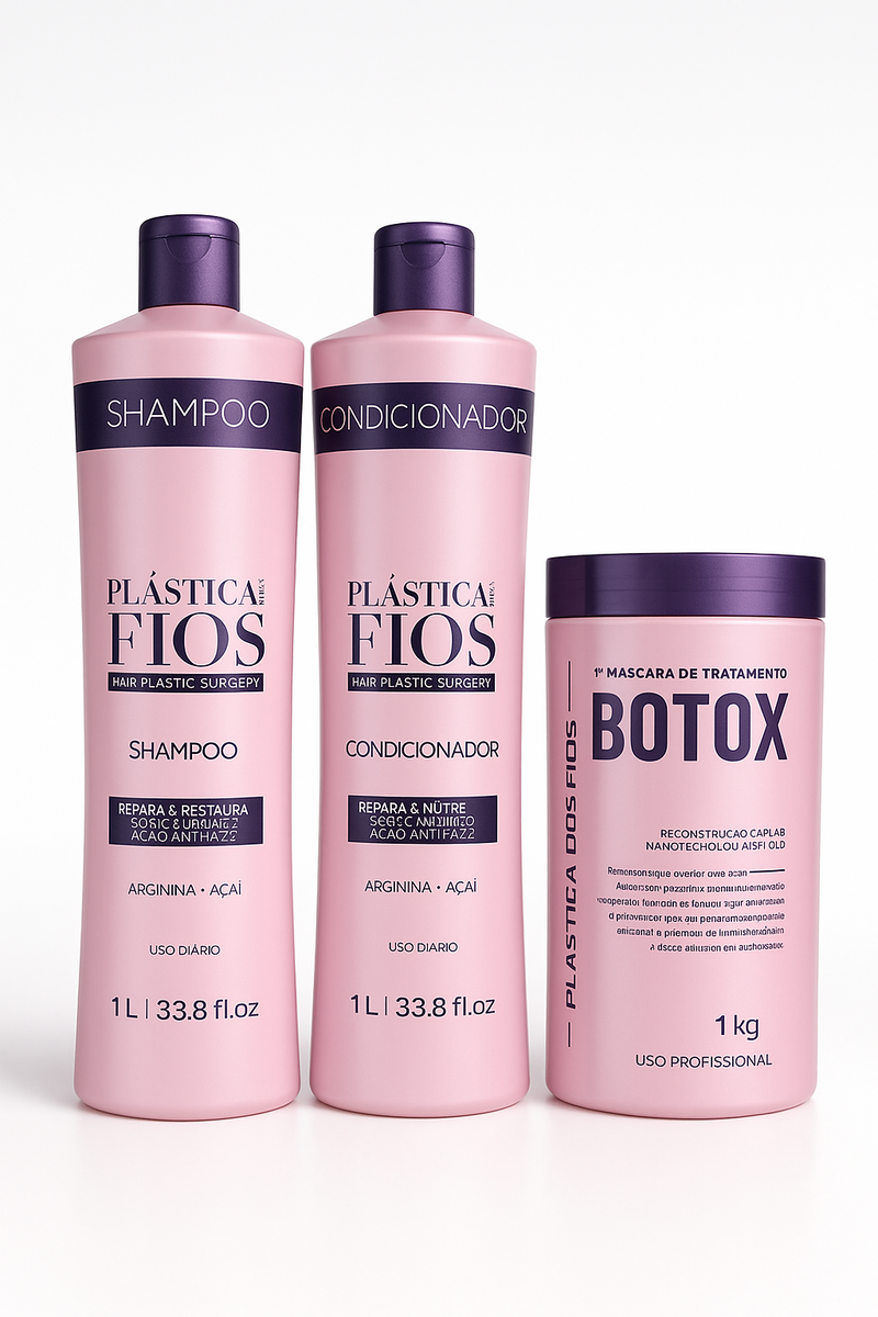 Plastica dos Fios Deep Cleansing Shampoo Plus Hair Botox Kit