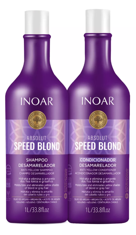 Inoar Absolut Speed Blond Home Care Kit 1000ml/ 33.81fl.oz - Keratinbeauty